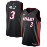 Miami Heat Dwyane Wade Nike Black Replica Swingman Jersey - Icon Edition