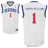 Maillot NBA Pas Cher Philadelphia Sixers Michael Carter Williams 1 Blanc