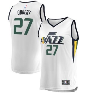 Utah Jazz Rudy Gobert Fanatics Branded White Fast Break Jersey - Association Edition