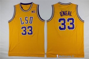 Maillot NCAA Pas Cher LSU Shaquille O'Neal 33 Jaune