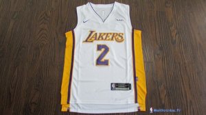 Maillot NBA Pas Cher Los Angeles Lakers Lonzo Ball 2 Blanc Association 2017/18