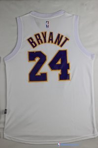 Maillot NBA Pas Cher Los Angeles Lakers Kobe Bryant 24 Blanc Rose