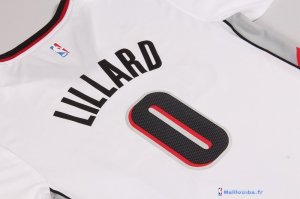 Maillot NBA Pas Cher Portland Trail Blazers Damian Lillard 0 Blanc MC