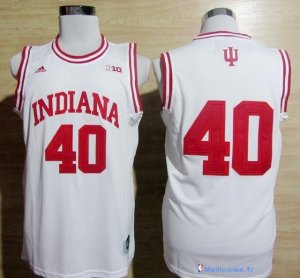 Maillot NCAA Pas Cher Indiana Hoosiers Cody Zeller 40 Blanc