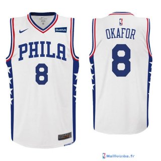 Maillot NBA Pas Cher Philadelphia Sixers Jahlil Okafor 8 Blanc 2017/18