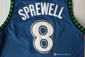 Maillot NBA Pas Cher Minnesota Timberwolves Latrell Sprewell 8 Retro Bleu