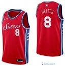 Maillot NBA Pas Cher Philadelphia Sixers Jahlil Okafor 8 Rouge Statement 2017/18