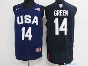 Maillot NBA Pas Cher USA 2016 Draymond Green 14 Bleu