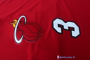 Maillot NBA Pas Cher Noël Miami Heat Dwyane 3 Rouge