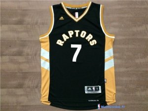 Maillot NBA Pas Cher Toronto Raptors Kyle Lowry 7 Noir Jaune