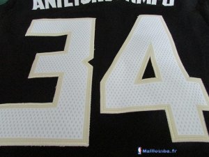 Maillot NBA Pas Cher Milwaukee Bucks Giannis Antetokounmpo 34 Noir