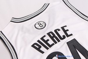 Maillot NBA Pas Cher Brooklyn Nets Paul Pierce 34 Blanc