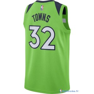 Maillot NBA Pas Cher Minnesota Timberwolves Karl Anthony Towns 32 Vert Statement 2017/18