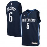 Dallas Mavericks Kristaps Porzingis Nike Navy Swingman Player Jersey - Statement Edition