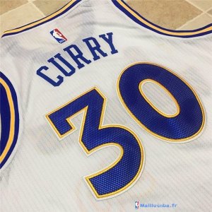 Maillot NBA Pas Cher Golden State Warriors Stephen Curry 30 Retro Blanc Bleu