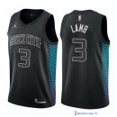 Maillot NBA Pas Cher Charlotte Hornets Jeremy Lamb 3 Nike Noir Ville 2017/18