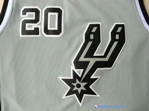 Maillot NBA Pas Cher San Antonio Spurs Manu Ginóbili 20 Gris