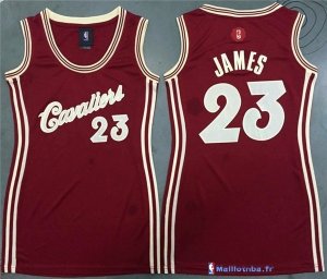 Maillot NBA Pas Cher Noël Femme LeBron James 23 Rouge