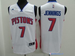 Maillot NBA Pas Cher Detroit Pistons Brandon Jennings 7 Blanc