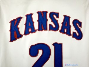 Maillot NCAA Pas Cher Kansas Joel Embiid 21 Blanc