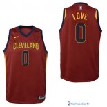 Maillot NBA Pas Cher Cleveland Cavaliers Junior Kevin Love 0 Rouge Icon 2017/18