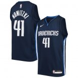 Dallas Mavericks Dirk Nowitzki Nike Navy Swingman Player Jersey - Statement Edition