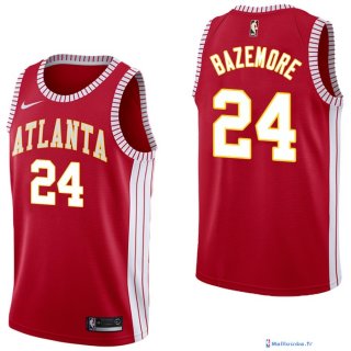 Maillot NBA Pas Cher Atlanta Hawks Kent Bazemore 24 Retro Rouge 2017/18