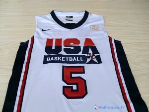 Maillot NBA Pas Cher USA 1992 Kevin Durant 5 Blanc