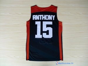 Maillot NBA Pas Cher USA 2012 Anthony 15 Noir