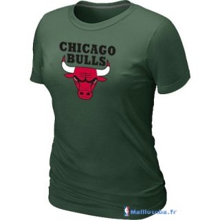 T-Shirt NBA Pas Cher Femme Chicago Bulls Vert Sombre