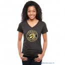 T-Shirt NBA Pas Cher Femme Toronto Raptors Noir Or