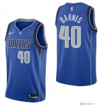 Maillot NBA Pas Cher Dallas Mavericks Harrison Barnes 40 Bleu Icon 2017/18