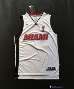 Maillot NBA Pas Cher Miami Heat Chris Bosh 1 Retro Blanc