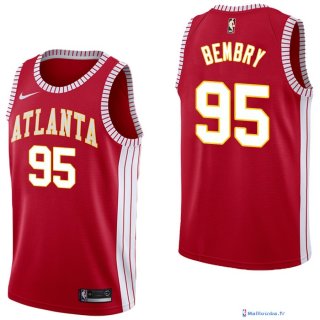 Maillot NBA Pas Cher Atlanta Hawks DeAndre Bembry 95 Retro Rouge 2017/18