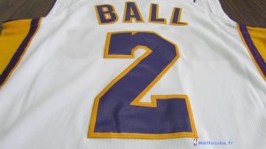 Maillot NBA Pas Cher Los Angeles Lakers Lonzo Ball 2 Blanc Association 2017/18