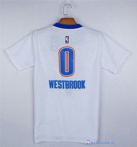 Maillot NBA Pas Cher Oklahoma City Thunder Russell Westbrook 30 Blanc MC