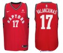 Maillot NBA Pas Cher Toronto Raptors Jonas Valanciunas 17 Rouge 2017/18