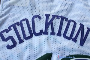 Maillot NBA Pas Cher Utah Jazz John Stockton 12 Blanc