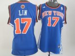 Maillot NBA Pas Cher New York Knicks Femme Jeremy Lin 17 Bleu