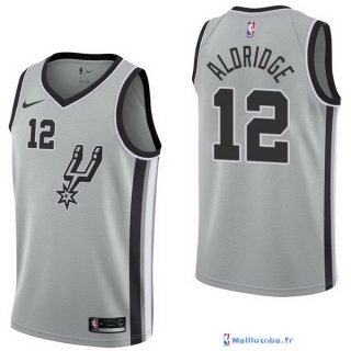 Maillot NBA Pas Cher San Antonio Spurs LaMarcus Aldridge 12 Gris Statement 2017/18