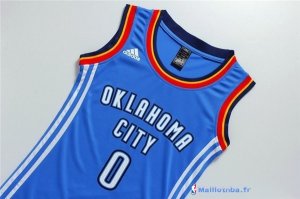 Maillot NBA Pas Cher Oklahoma City Thunder Femme Russell Westbrook 0 Bleu