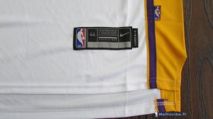 Maillot NBA Pas Cher Los Angeles Lakers Lonzo Ball 2 Blanc Association 2017/18