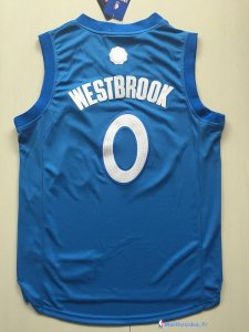 Maillot NBA Pas Cher Noël Oklahoma City Thunder Russell Westbrook 0 Bleu