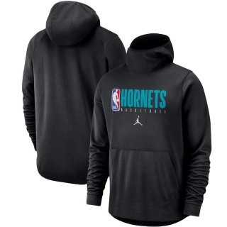 Charlotte Hornets Jordan Brand Black Spotlight Practice Performance Pullover Hoodie