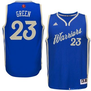 Maillot NBA Pas Cher Noël Golden State Warriors Vert 23 Bleu