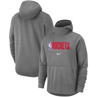 Houston Rockets Nike Heather Gray Spotlight Practice Performance Pullover Hoodie