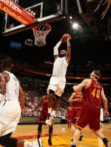 Maillot NBA Pas Cher Miami Heat LeBron James 6 Blanc