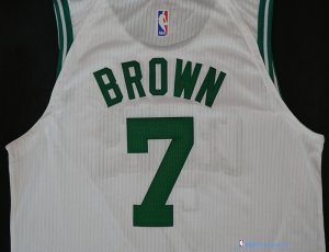 Maillot NBA Pas Cher Boston Celtics Jaylen Brown 7 Blanc 2017/18