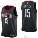 Maillot NBA Pas Cher Houston Rockets Clint Capela 15 Noir Statement 2017/18