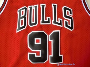 Maillot NBA Pas Cher Chicago Bulls Dennis Rodman 91 Rouge